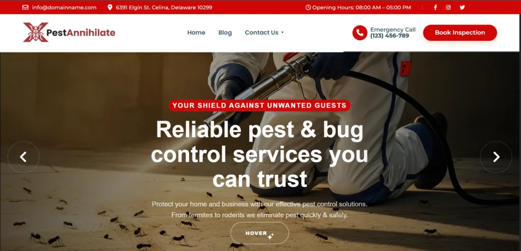 PestAnnihilate – The Ultimate WordPress Theme for Pest Control Companies